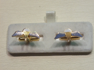 Parachute Qualification wings enamelled cufflinks - Click Image to Close